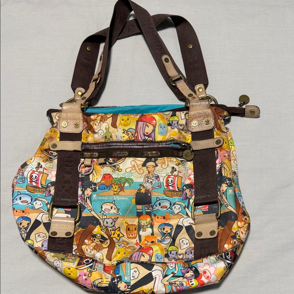 tokidoki Colorful Printed Canvas Shoulder Bag - Multicolor